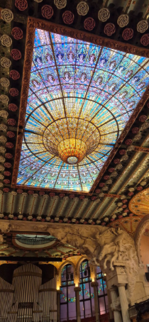 Sostre de la sala de concerts del Palau de la Música